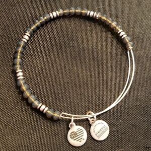 Alex and Ani bracelet with grey and silver stones
